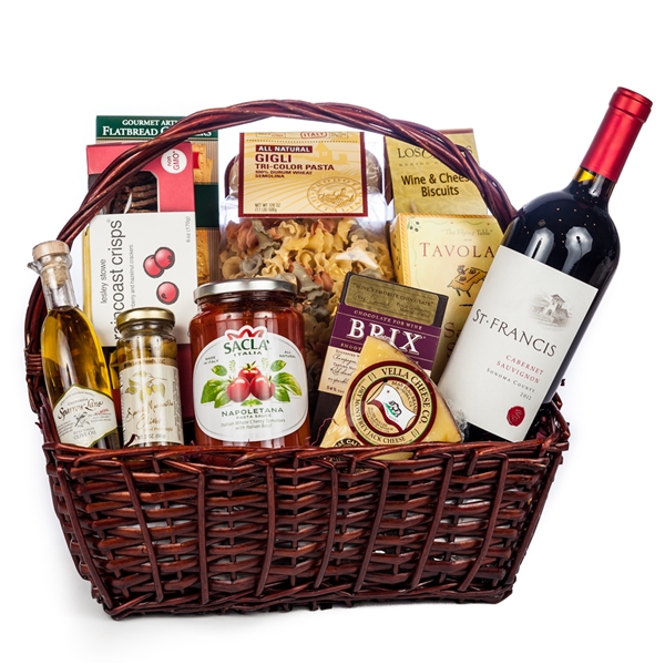 Italian Evening Gift Basket - Wine and Champagne Gifts By San Francisco ...